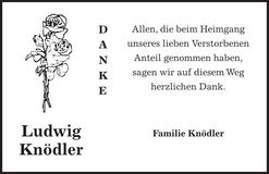 Traueranzeige Ludwig Knödler