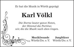 Traueranzeige Karl Völkl