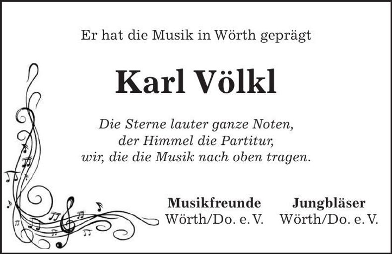 Traueranzeige Karl Völkl