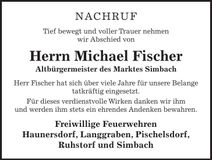 Traueranzeige Michael Fischer