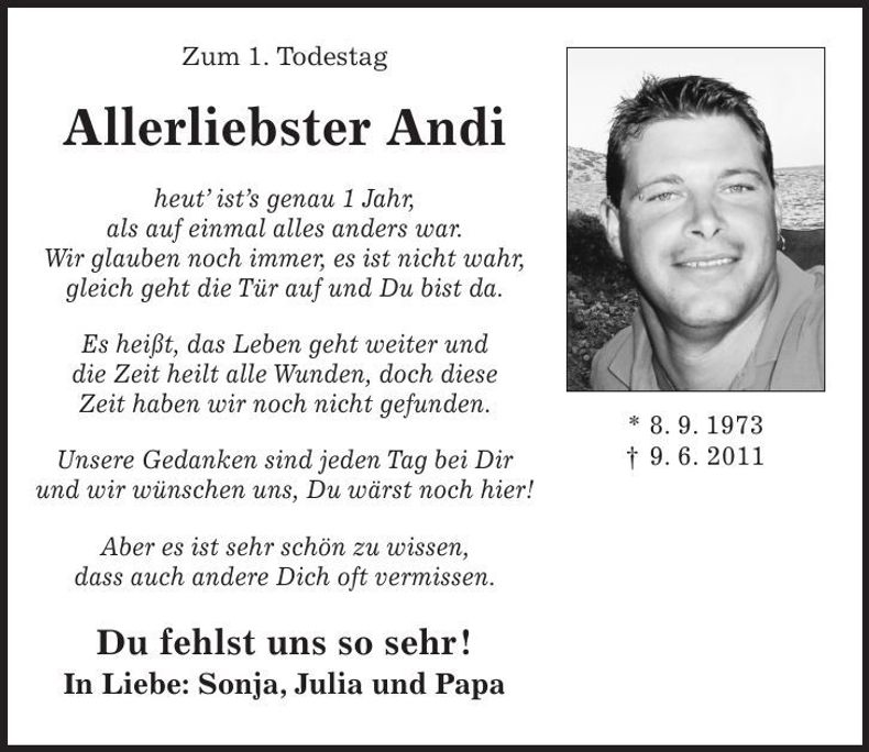 Traueranzeige Andi 