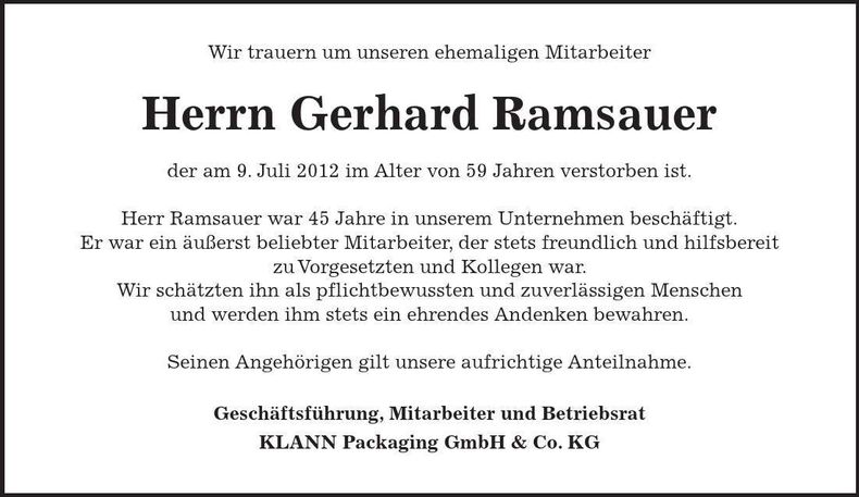 Traueranzeige  