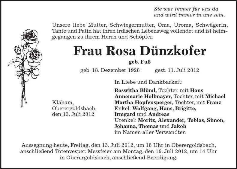 Traueranzeige  