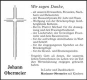 Traueranzeige  