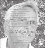 Traueranzeige Volker Dr. Beer
