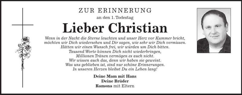 Traueranzeige Christian Brey