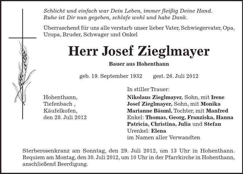 Traueranzeige  