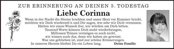 Traueranzeige Corinna Dietl