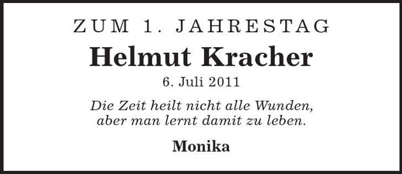 Traueranzeige Helmut Kracher