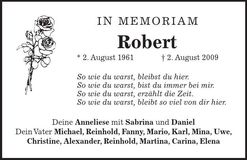 Traueranzeige Robert Meier