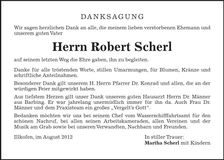 Traueranzeige Robert Scherl