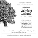 Traueranzeige Eberhard Schmidt