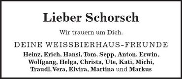 Traueranzeige Schorsch 