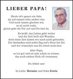 Traueranzeige Erwin Vorholzer