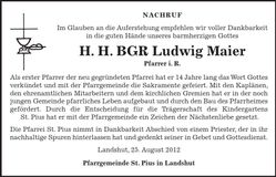 Traueranzeige Ludwig Maier