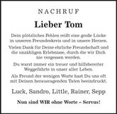 Traueranzeige Thomas Ammer