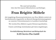 Traueranzeige Brigitte Möhrle