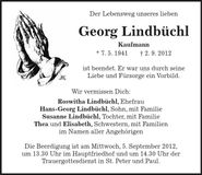Traueranzeige Georg Lindbüchl