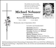 Traueranzeige Michael Nebauer