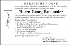 Traueranzeige Georg Reseneder