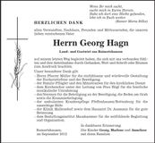 Traueranzeige Georg Hagn