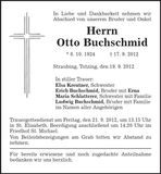 Traueranzeige Otto Buchschmid