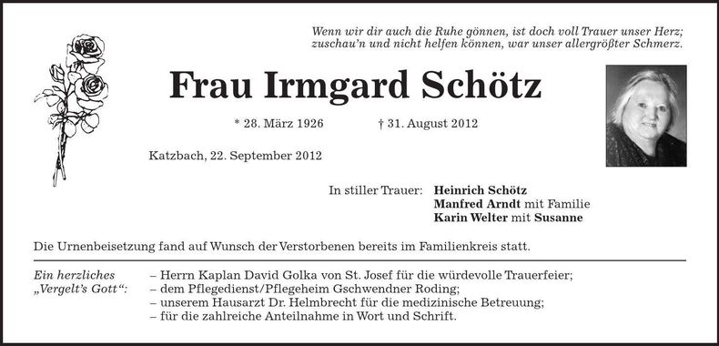 Traueranzeige  