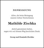 Traueranzeige Mathilde Zischka