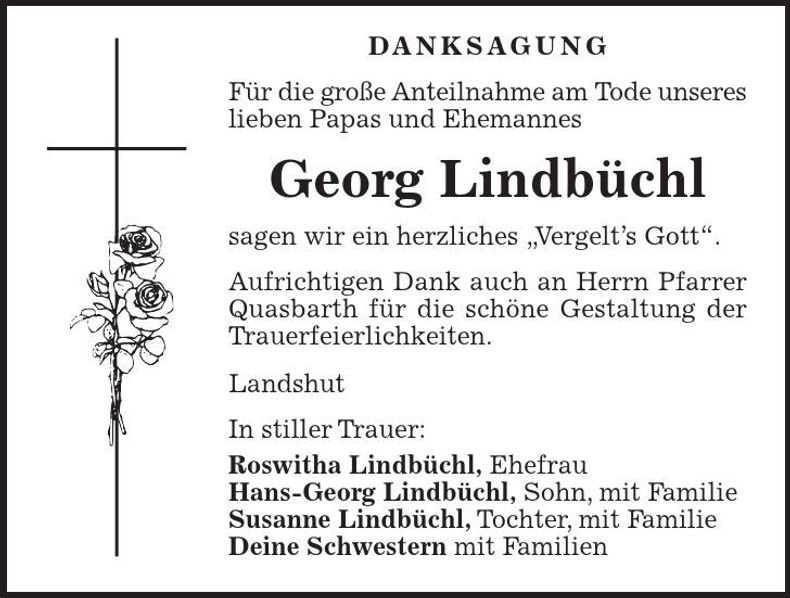 Traueranzeige Georg Lindbüchl
