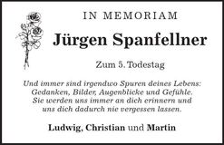 Traueranzeige Jürgen Spanfellner