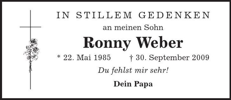 Traueranzeige Ronny Weber