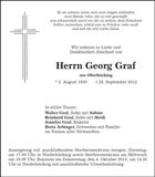 Traueranzeige Georg Graf