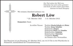 Traueranzeige Robert Löw