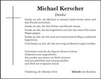Traueranzeige Michael Kerscher