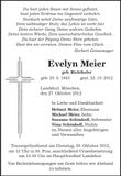 Traueranzeige Evelyn Meier