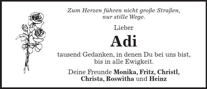 Traueranzeige  Adi