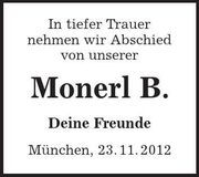 Traueranzeige  Monerl