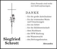 Traueranzeige Siegfried Schrott