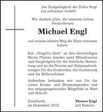Traueranzeige Michael Engl