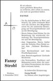 Traueranzeige Fanny Strobl