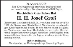 Traueranzeige Josef Groß