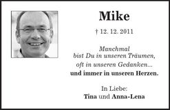 Traueranzeige Mike 