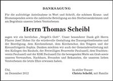 Traueranzeige Thomas Scheibl