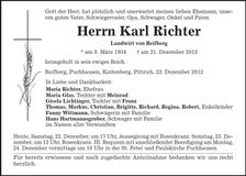 Traueranzeige Karl Richter