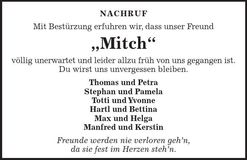 Traueranzeige  Mitch