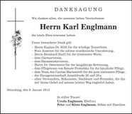 Traueranzeige Karl Englmann