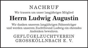 Traueranzeige Ludwig Augustin