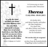 Traueranzeige Theresa 