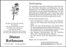 Traueranzeige Dieter Rothmann