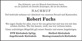 Traueranzeige Robert Fuchs